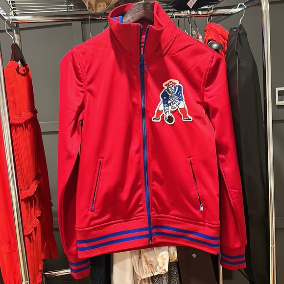 New England patriots throwback track jacket - Picture 2 of 3